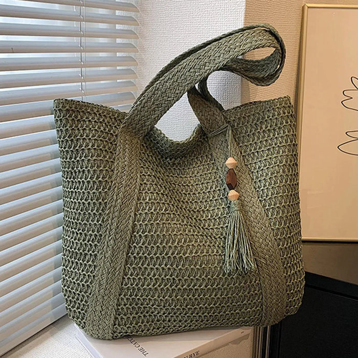Cervo - Straw Tote Bag