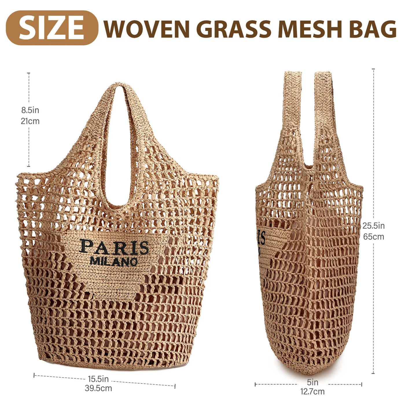 Monemvasia - Straw Beach Tote