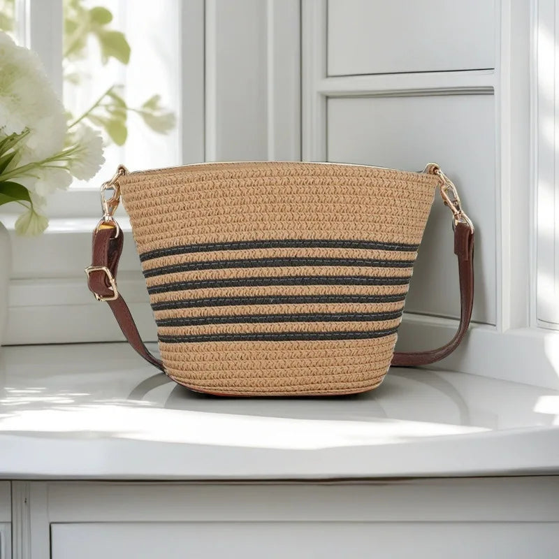 Tarifa - Straw Crossbody Bag