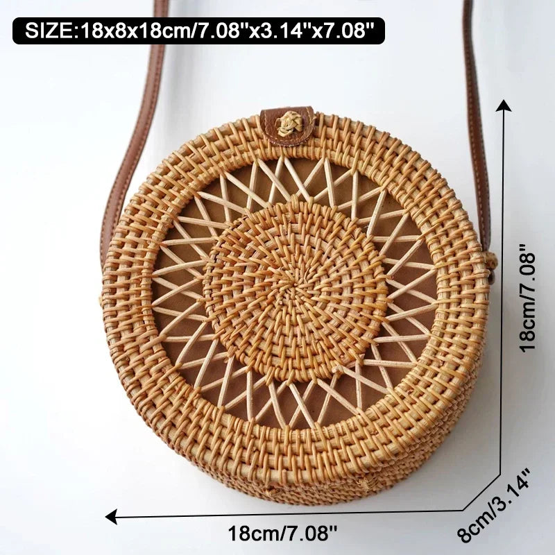 Xabia - Round Rattan Bag