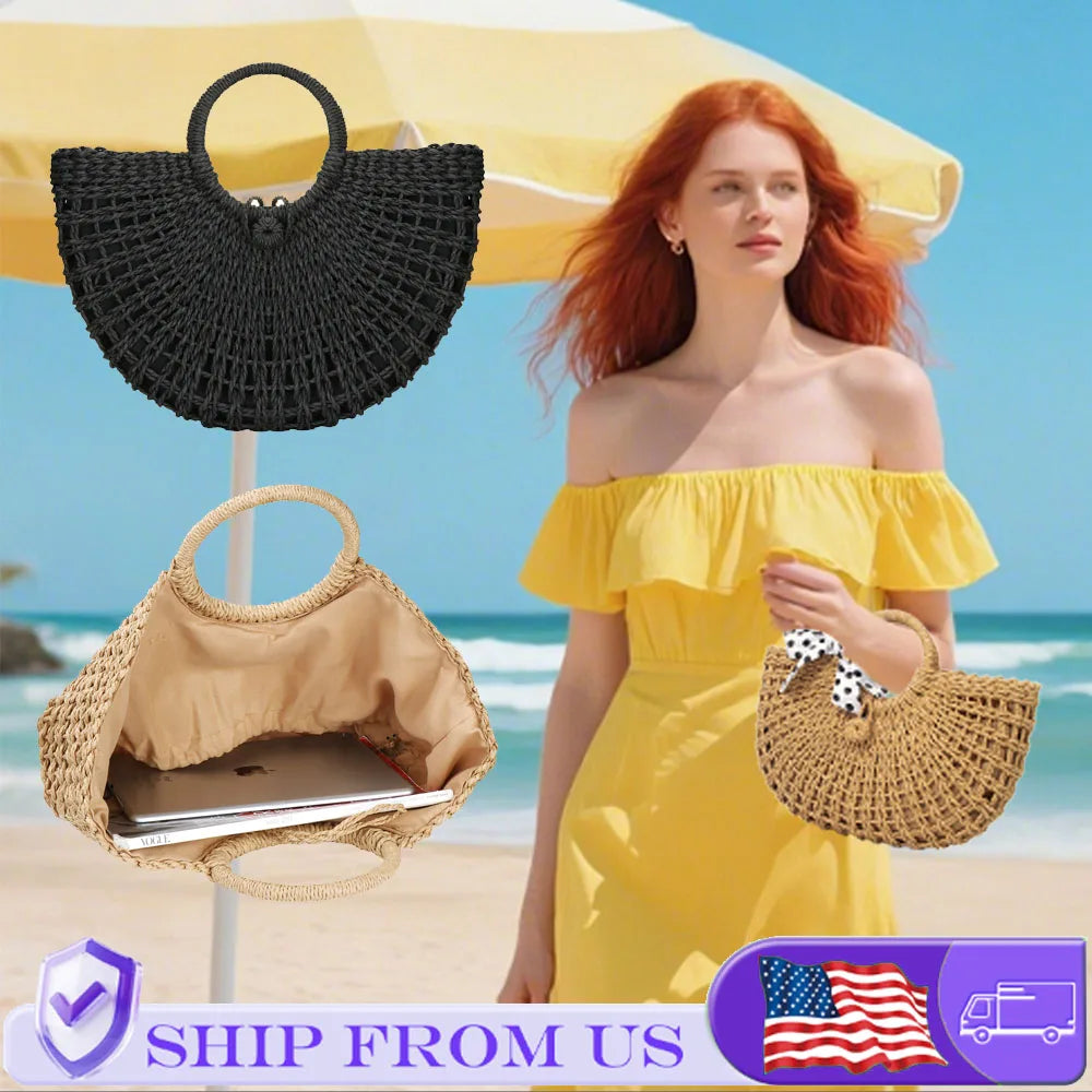 Agropoli - Round Rattan Bag