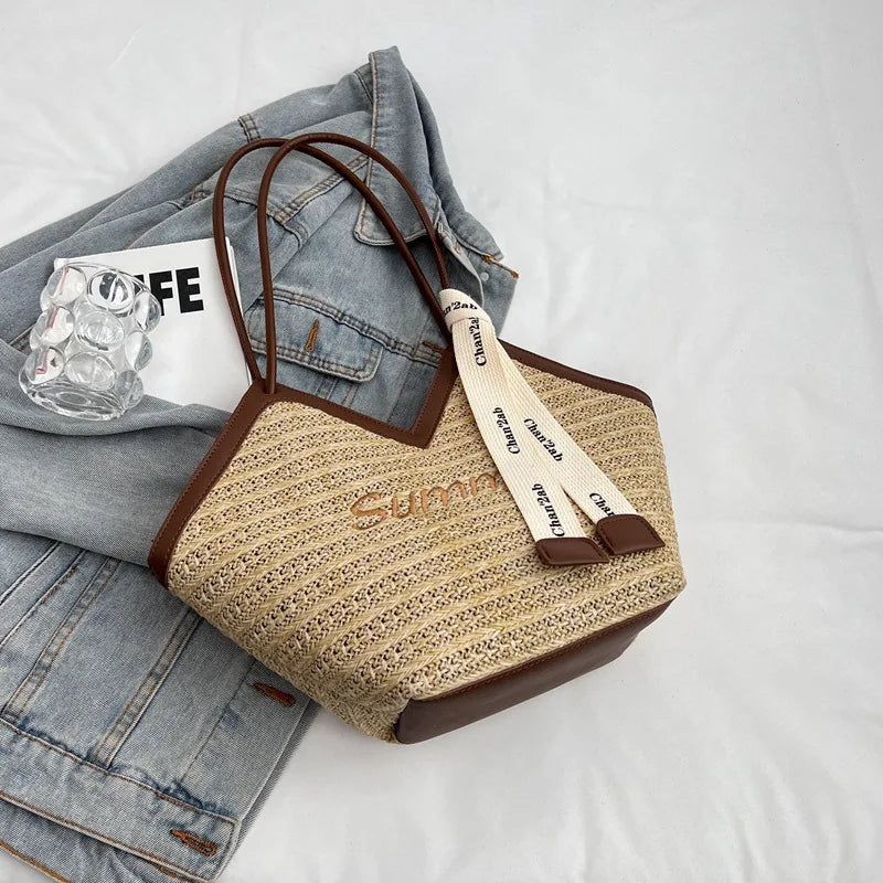 Pylos - Straw Bucket Bag