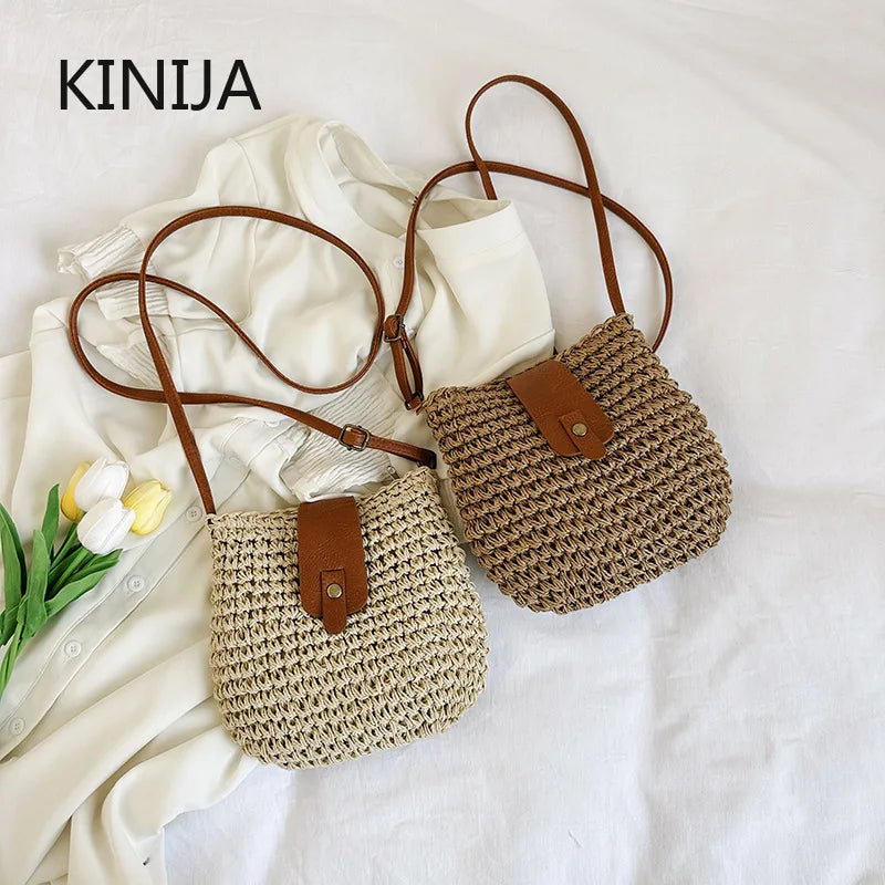 Pula - Straw Crossbody Bag