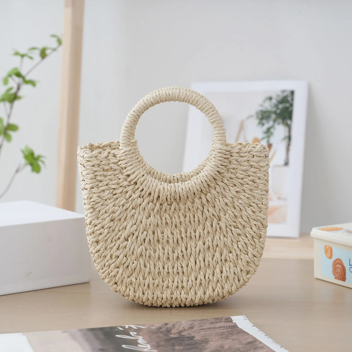 Naousa - Straw Crossbody Bag