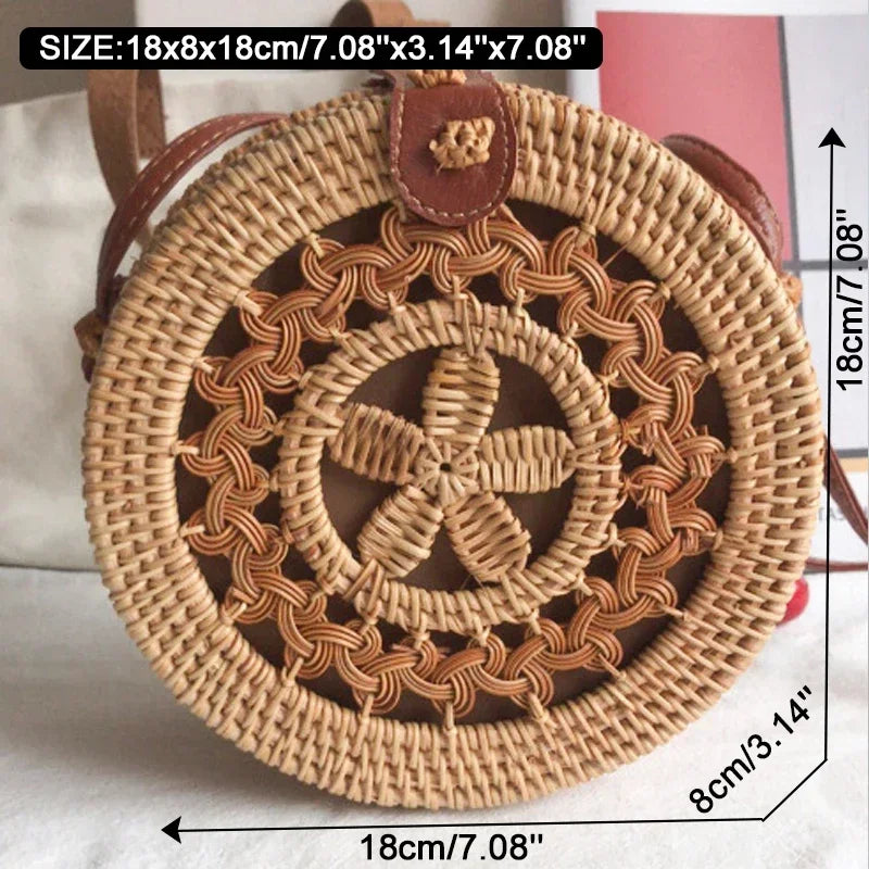 Xabia - Round Rattan Bag