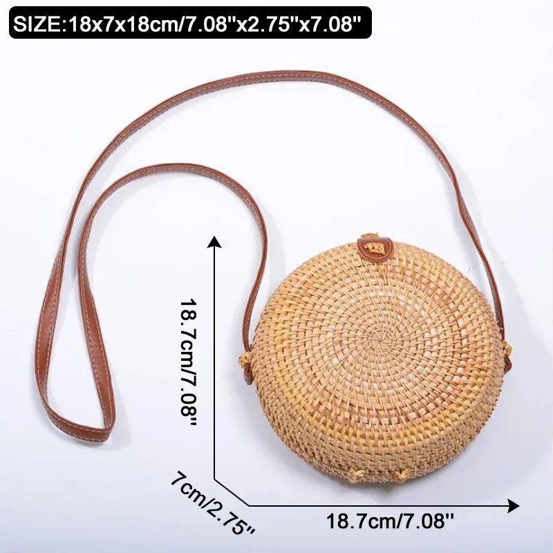 Xabia - Round Rattan Bag