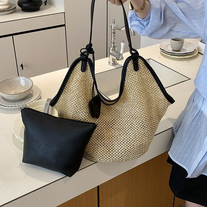 Nafplio - Straw Bucket Bag