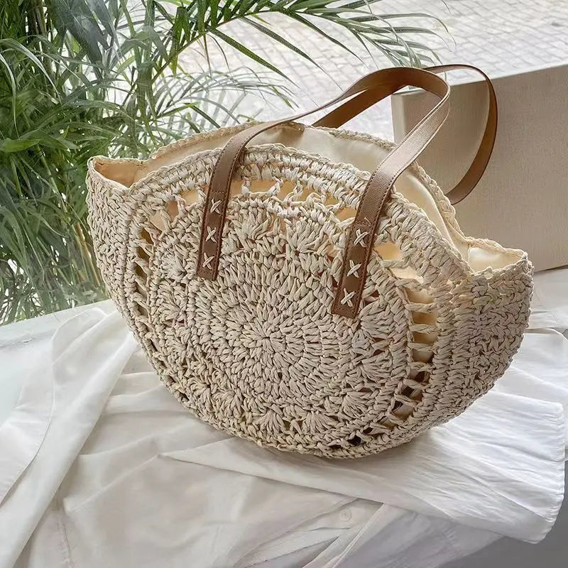 Ston - Round Raffia Bag