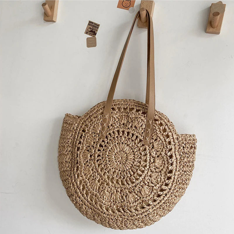 Zoagli - Round Straw Bag