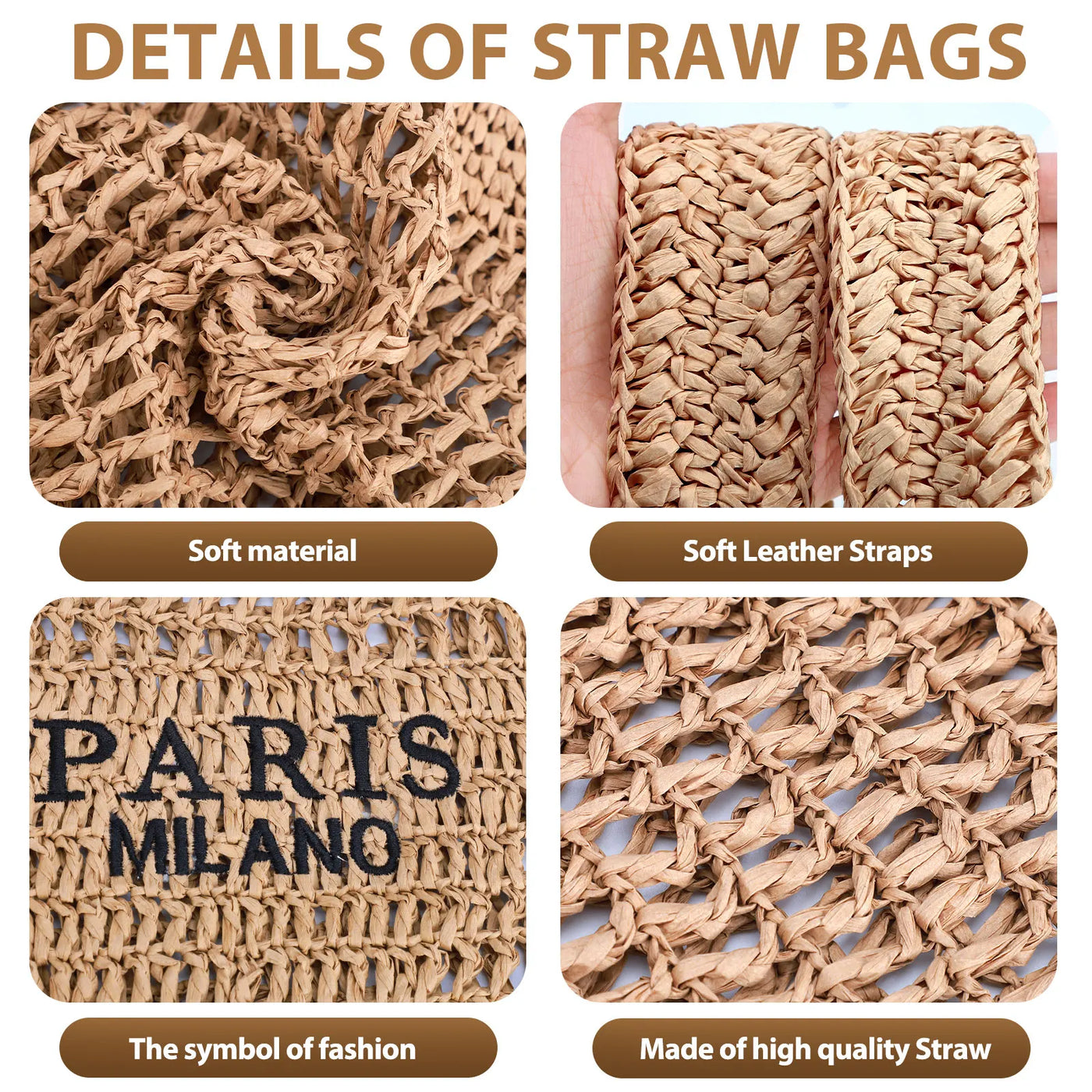 Monemvasia - Straw Beach Tote
