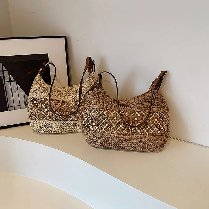 Nora - Woven Beach Tote