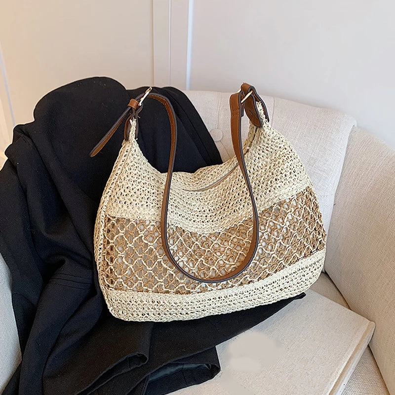 Nora - Woven Beach Tote