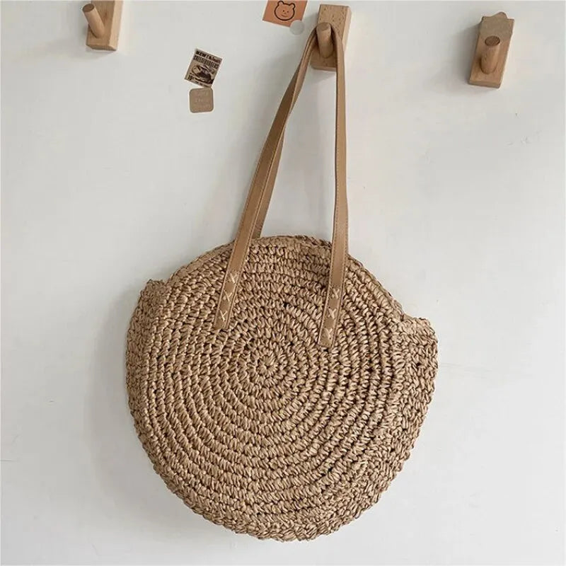 Zoagli - Round Straw Bag