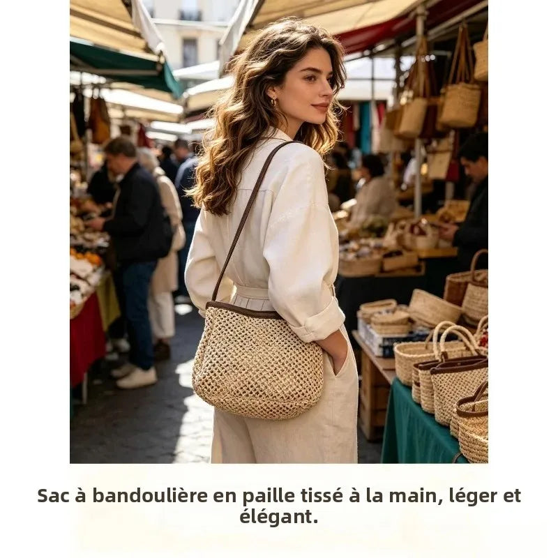 Portinatx - Straw Crossbody Bag in Only Bag