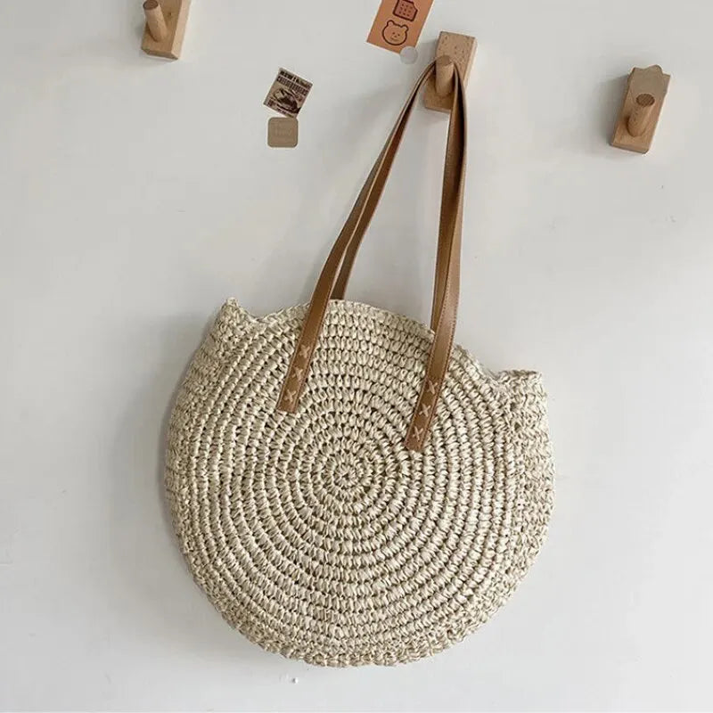 Zoagli - Round Straw Bag