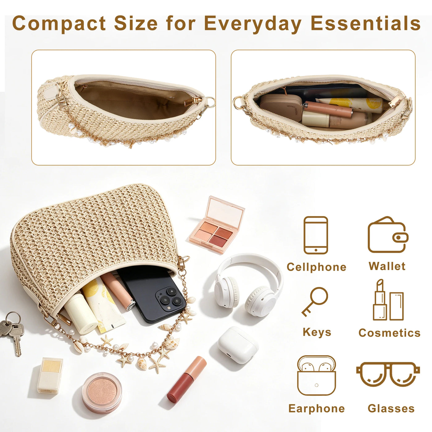 Sestri - Straw Crossbody Bag