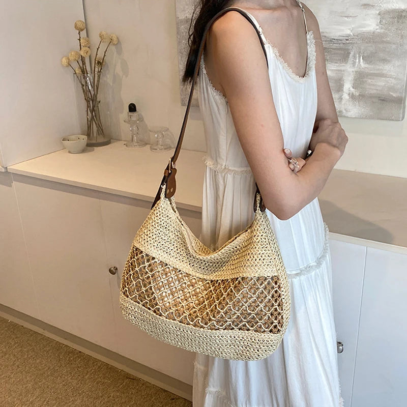 Nora - Woven Beach Tote