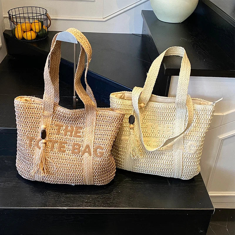 Cres - Straw Tote Bag