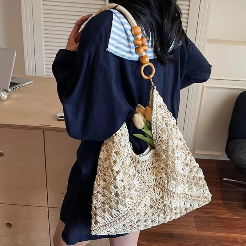 Chia - Straw Bucket Bag