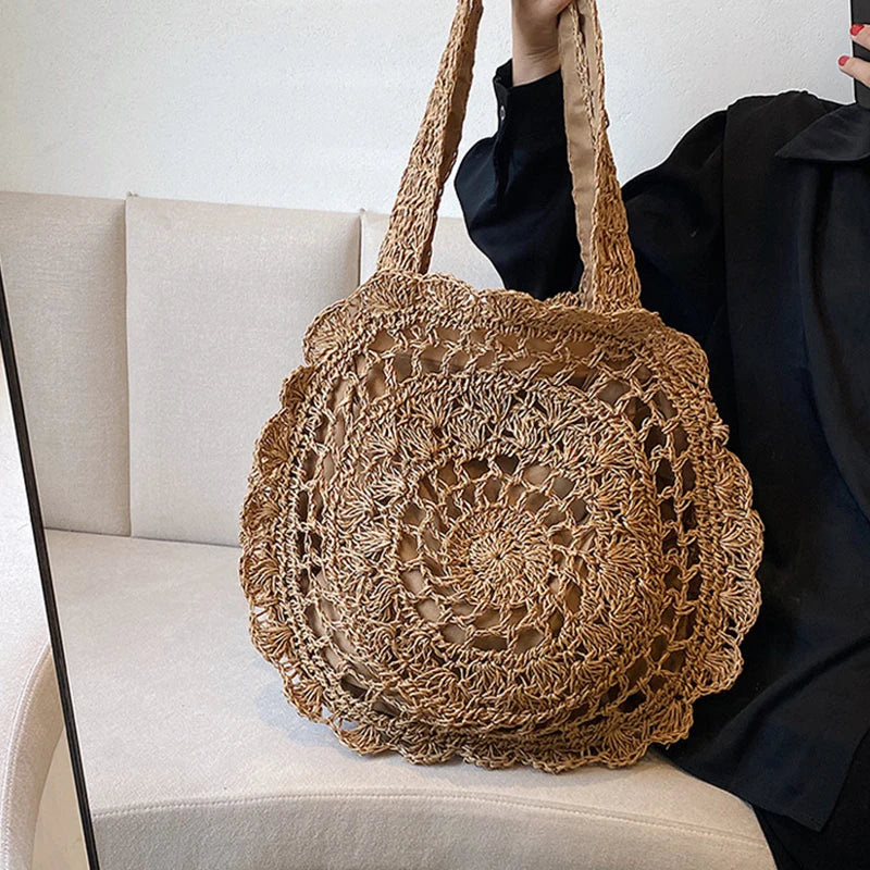 Masua - Round Rattan Bag
