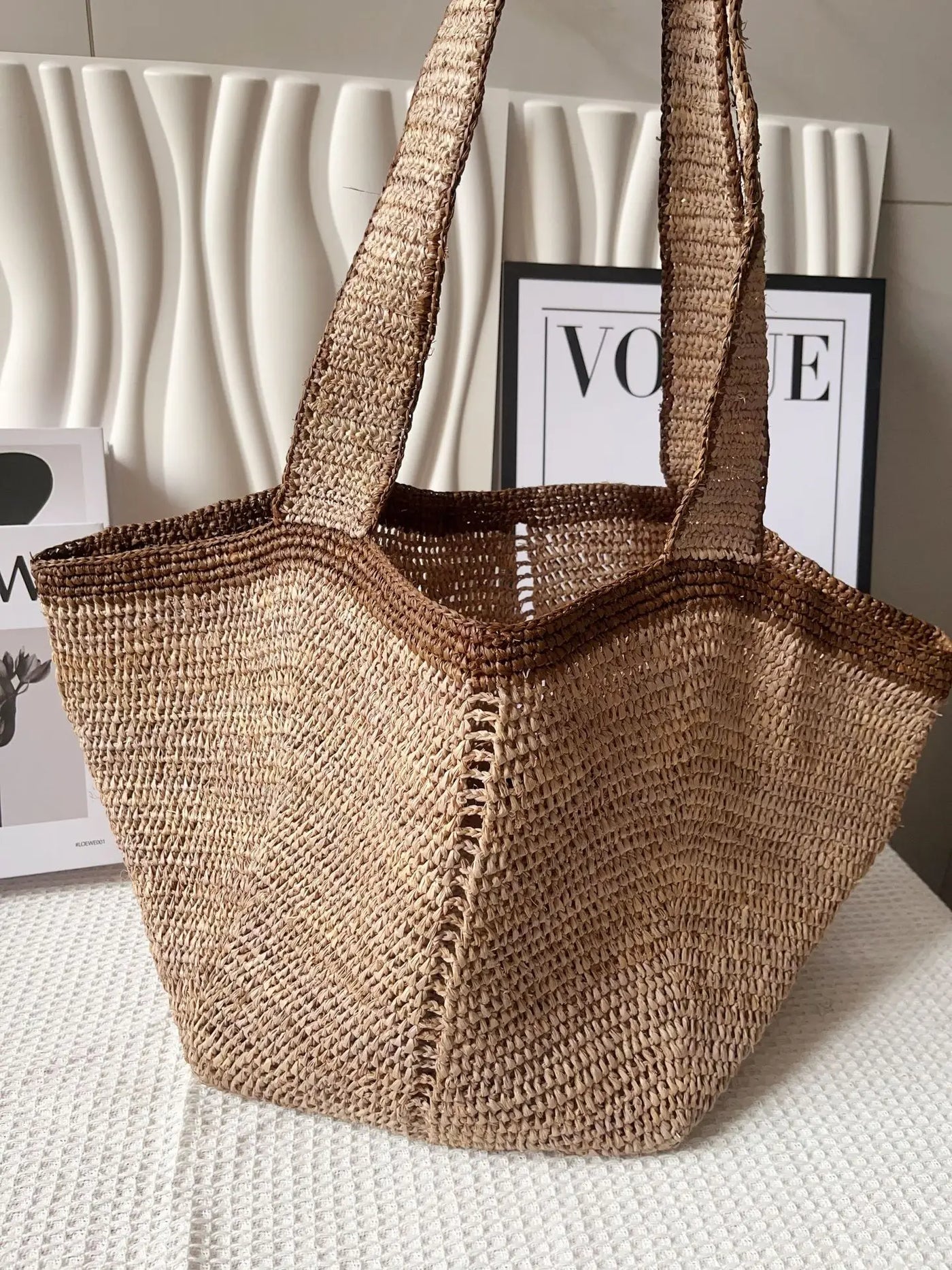 Andros - Raffia Bucket Bag