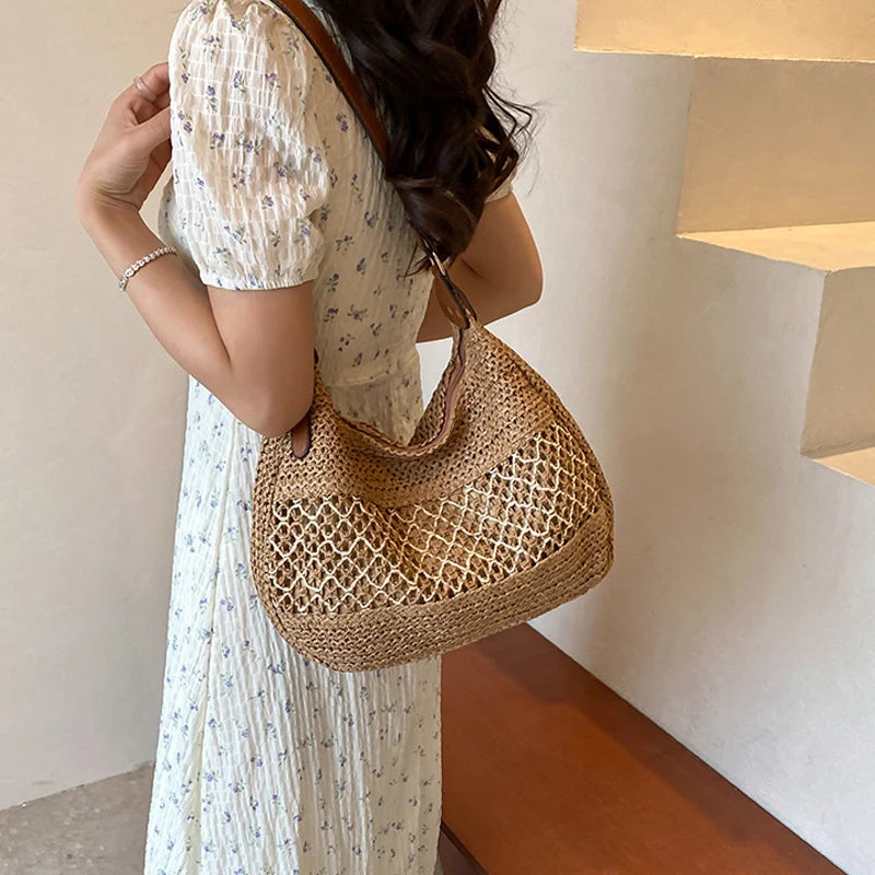 Nora - Woven Beach Tote