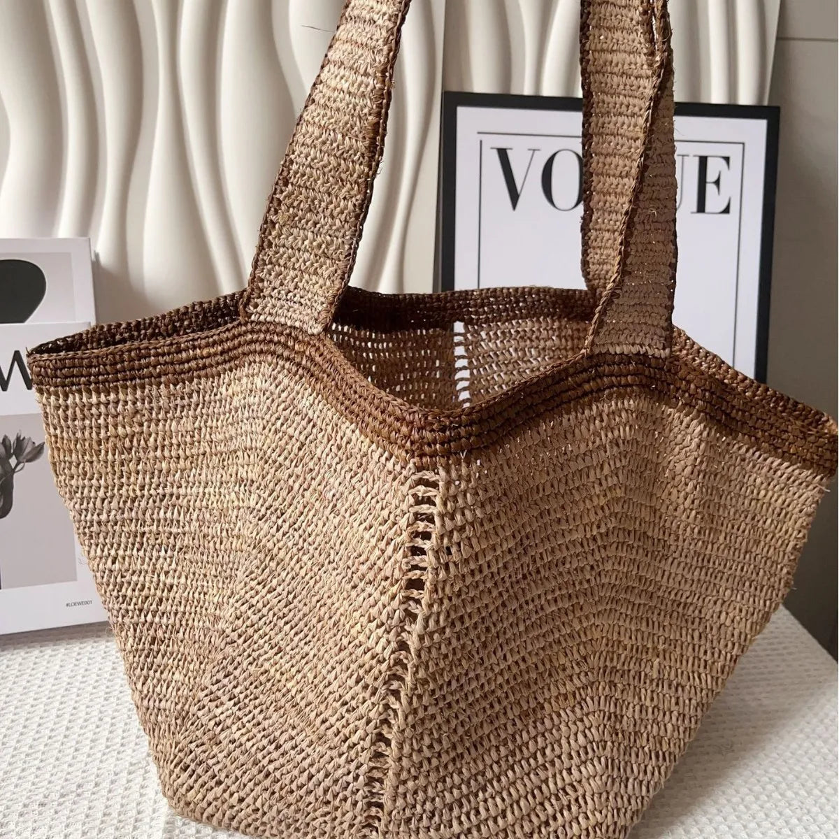 Andros - Raffia Bucket Bag