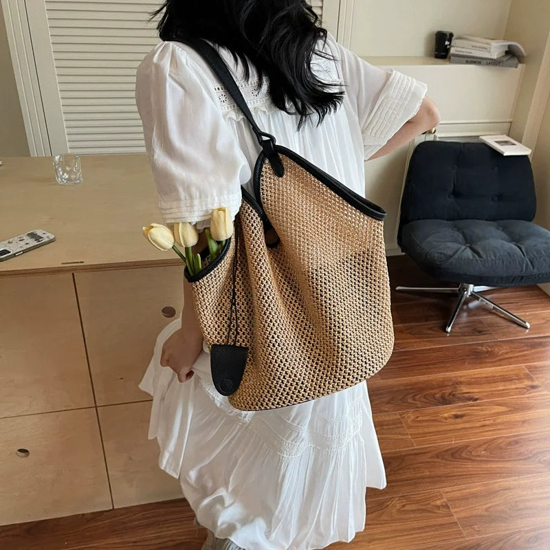 Nafplio - Straw Bucket Bag