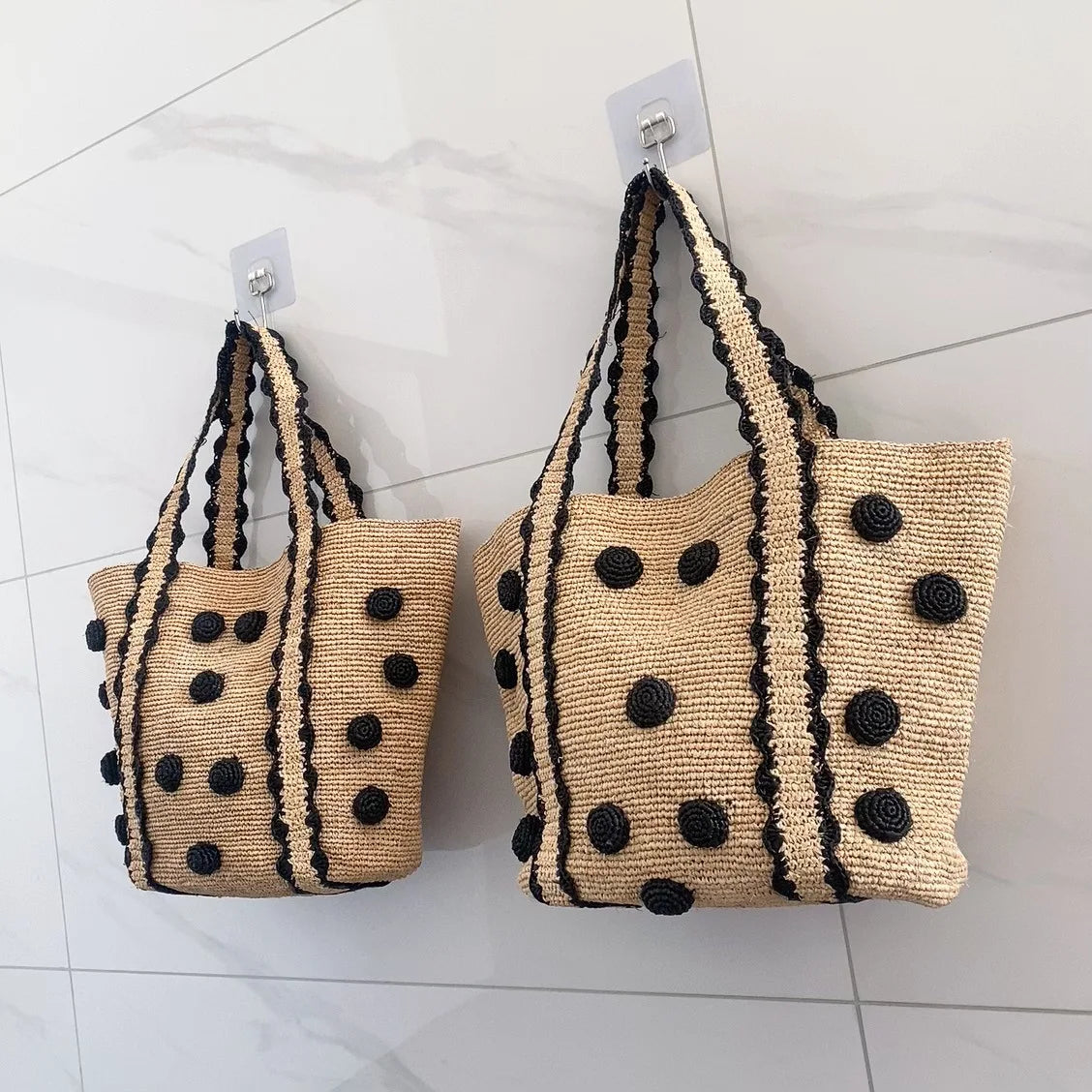 Folegandros - Raffia Tote Bag in Herbal Color