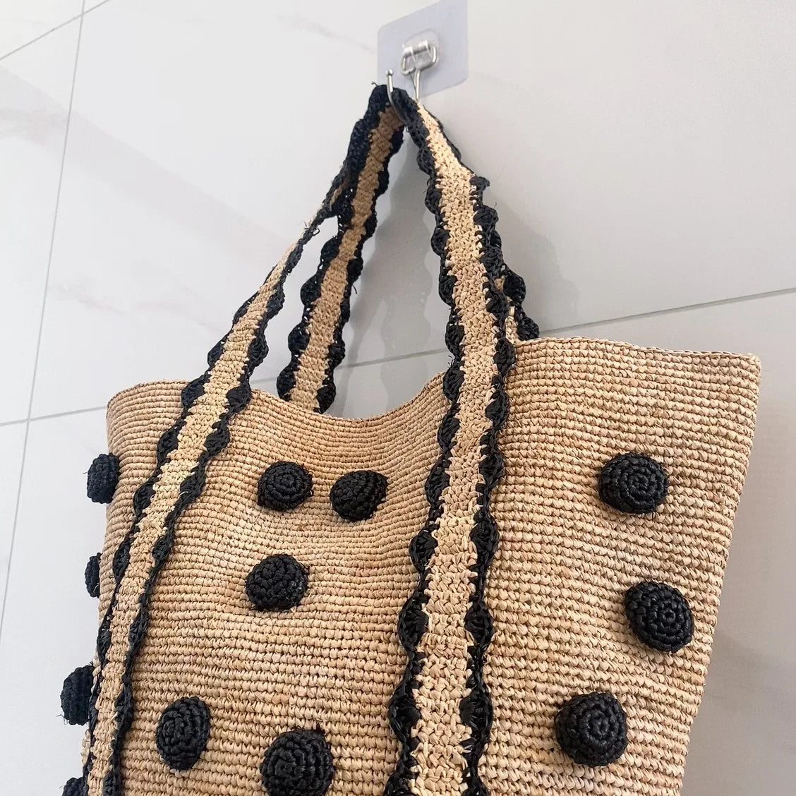 Folegandros - Raffia Tote Bag in Herbal Color