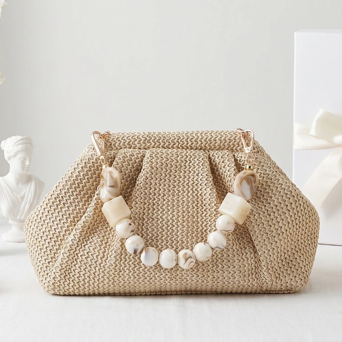 Olbia - Straw Clutch