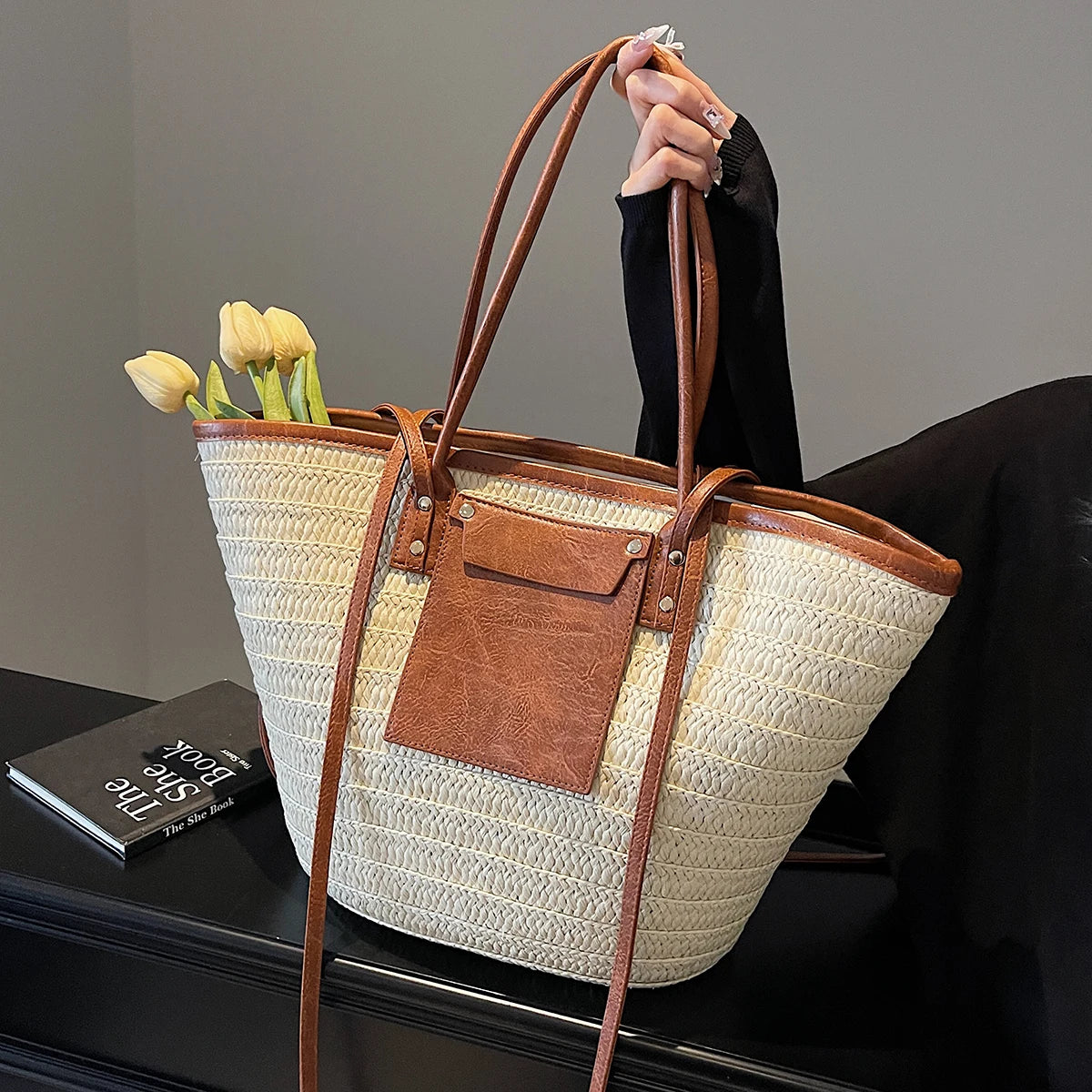 Lavagna - Straw Beach Tote