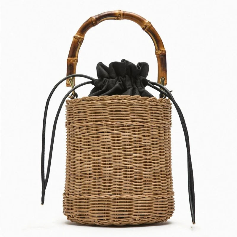 Menton - Rattan Bucket Bag