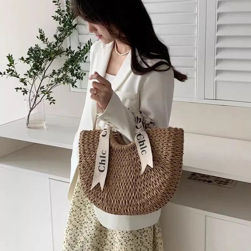 Naousa - Straw Crossbody Bag