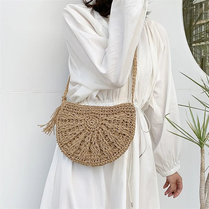 Bordighera - Rattan Crossbody Bag