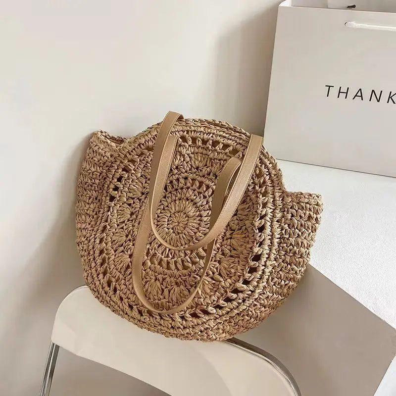 Ston - Round Raffia Bag