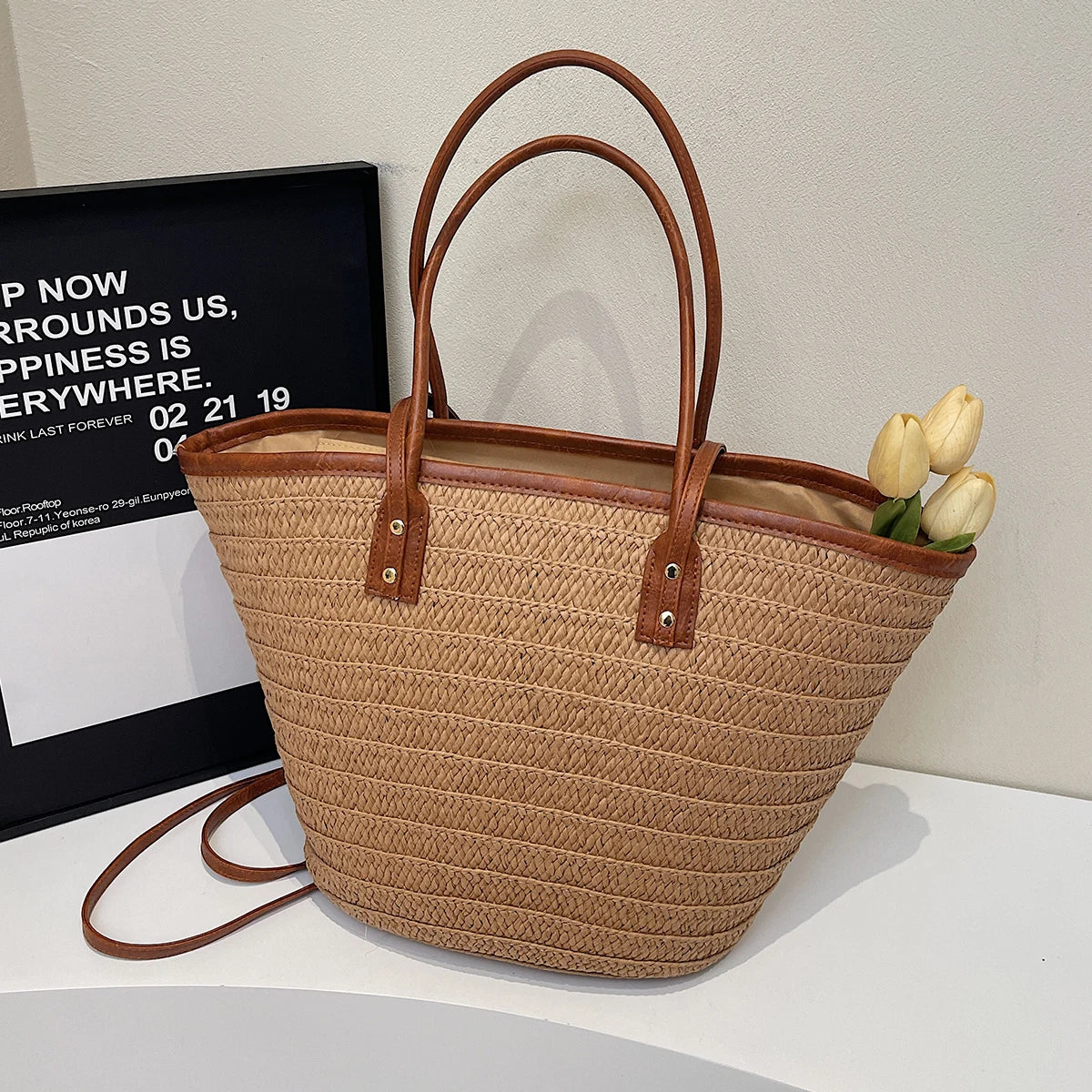 Lavagna - Straw Beach Tote