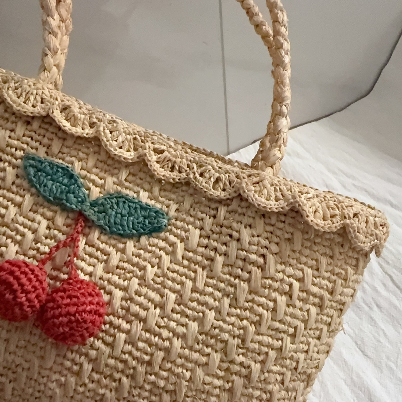 Women's Summer Straw Shoulder Bag Raffia