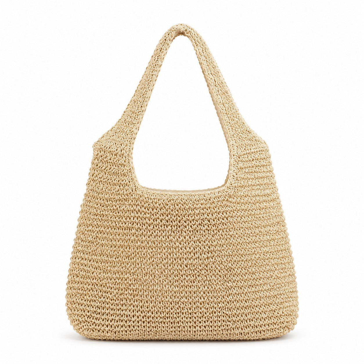 Aiguablava - Rattan Tote Bag, front view on white background