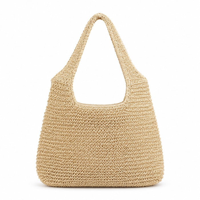 Aiguablava - Rattan Tote Bag, front view on white background