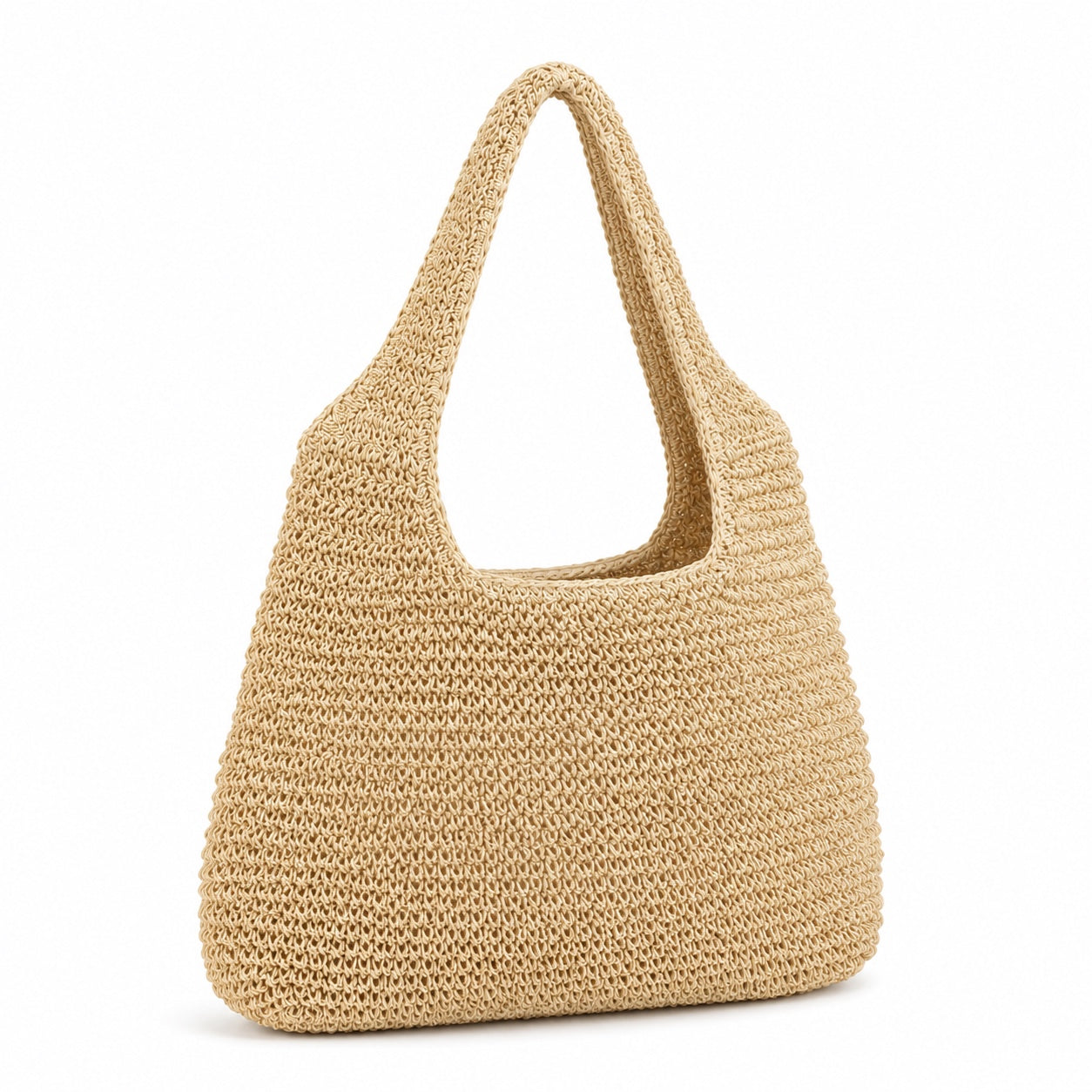 Aiguablava - Rattan Tote Bag, three-quarter front view