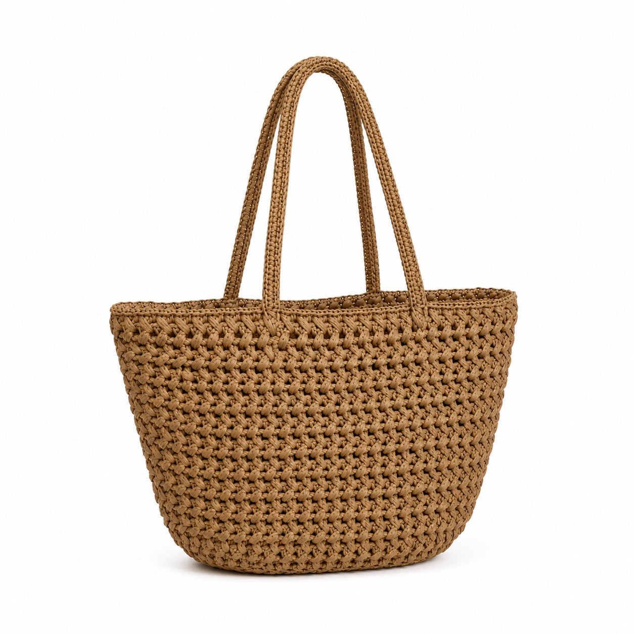 Albufeira - Straw Bucket Bag, three-quarter back view