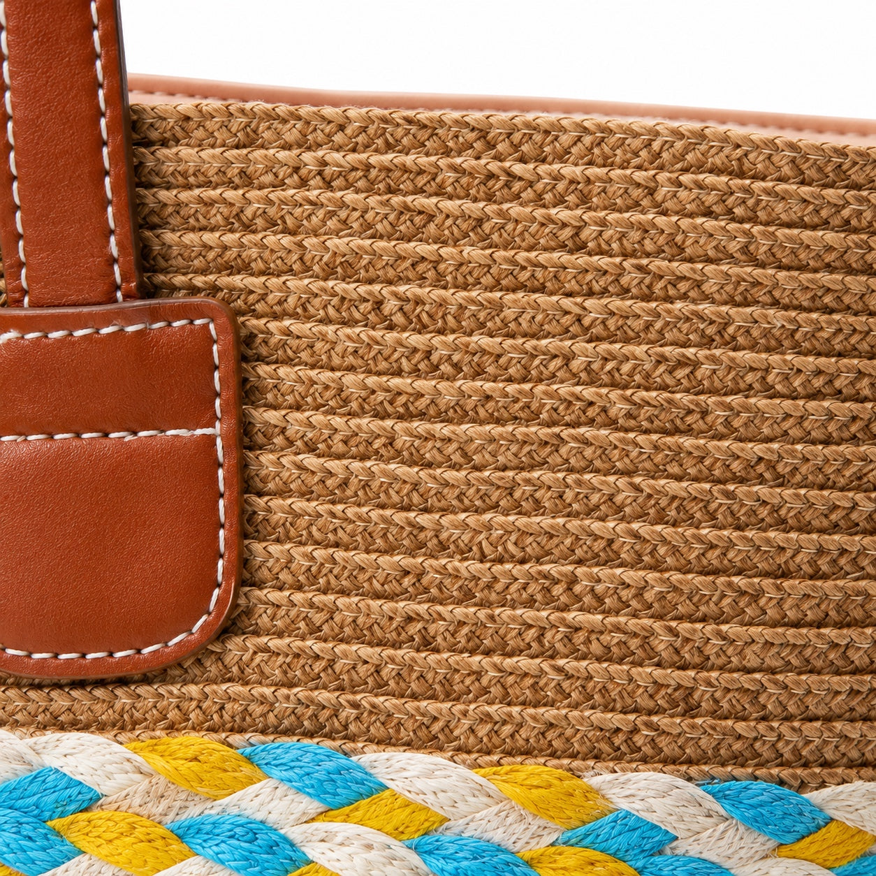 Alcudia - Straw Tote Bag, close-up material detail
