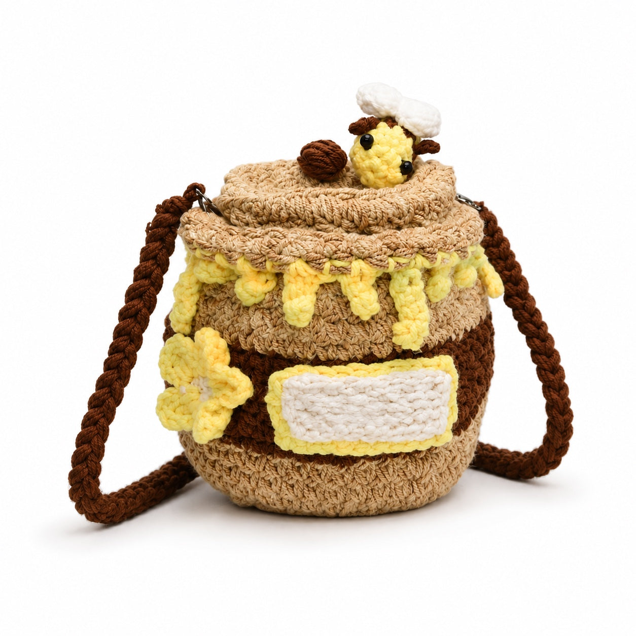 Alghero - Straw Crossbody Bag, three-quarter front view