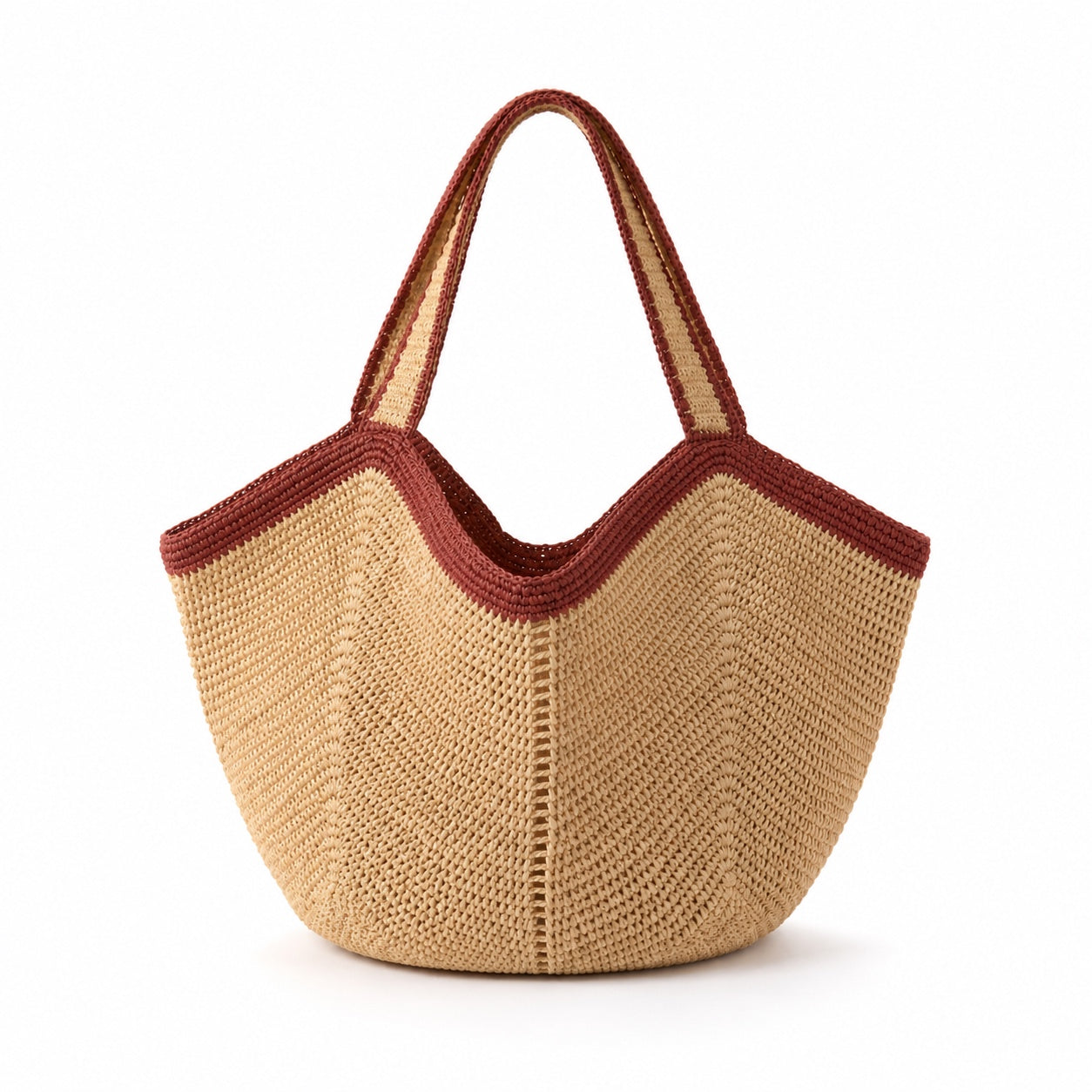 Andros - Raffia Bucket Bag, three-quarter back view