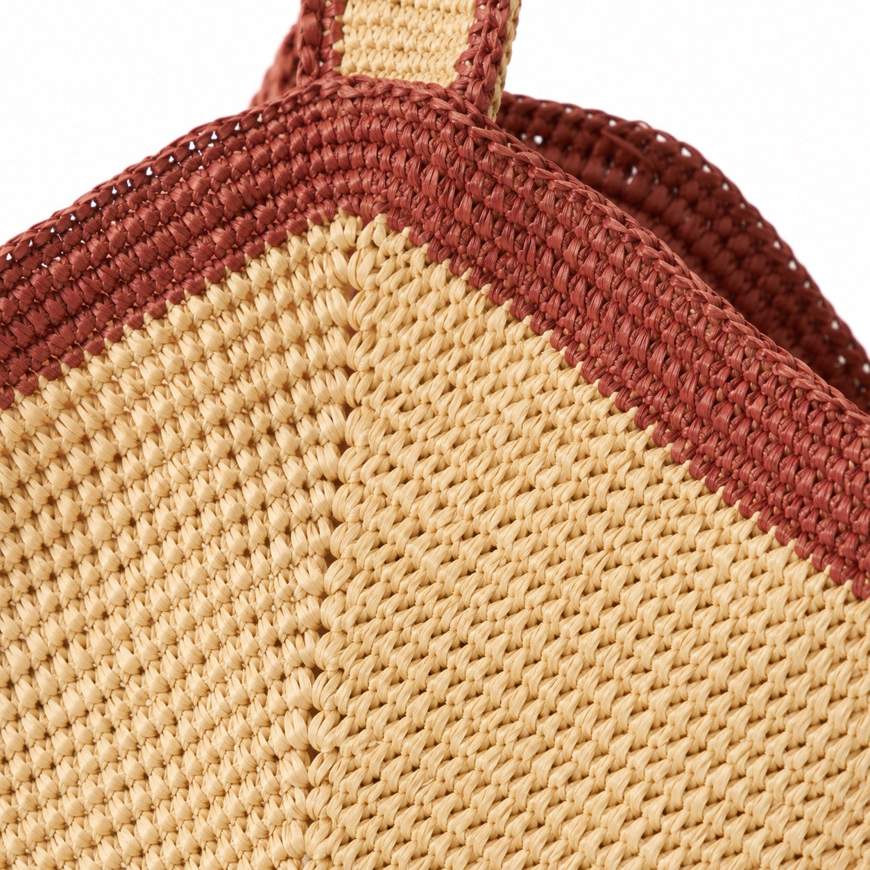 Andros - Raffia Bucket Bag, close-up material detail