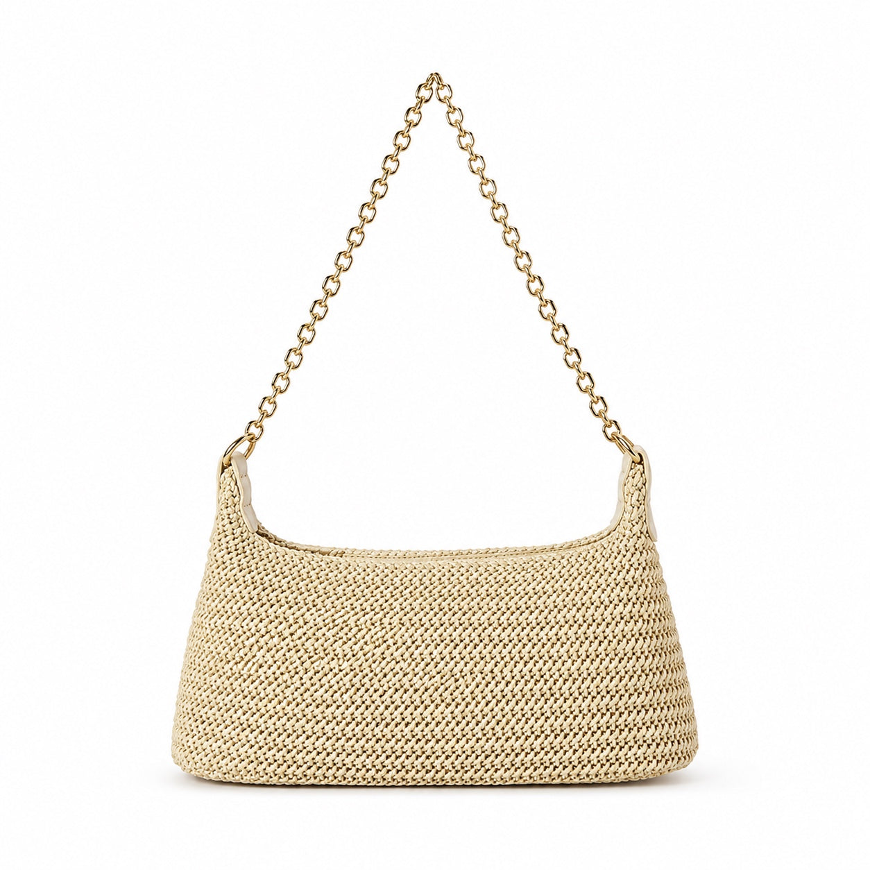 Assos - Straw Tote Bag, front view on white background
