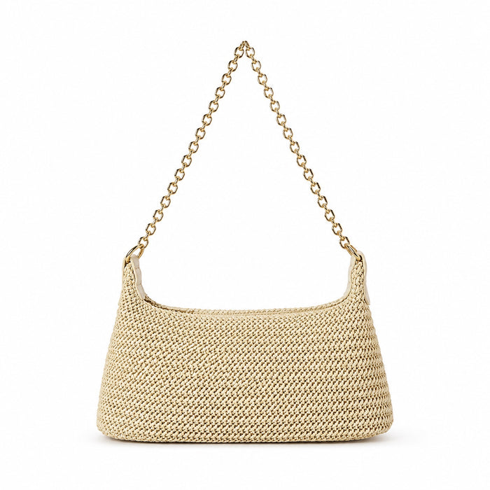 Assos - Straw Tote Bag, front view on white background