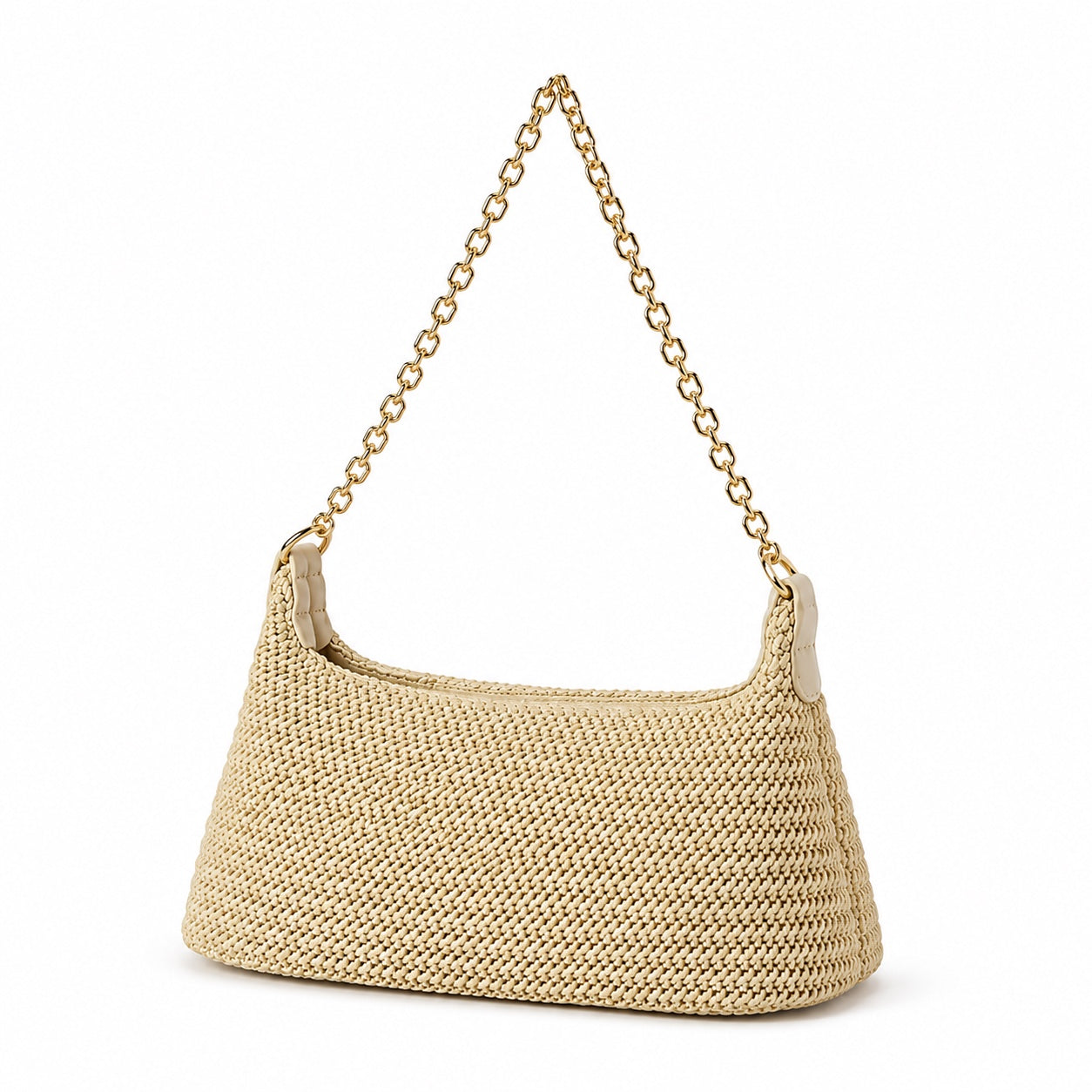 Assos - Straw Tote Bag, three-quarter front view
