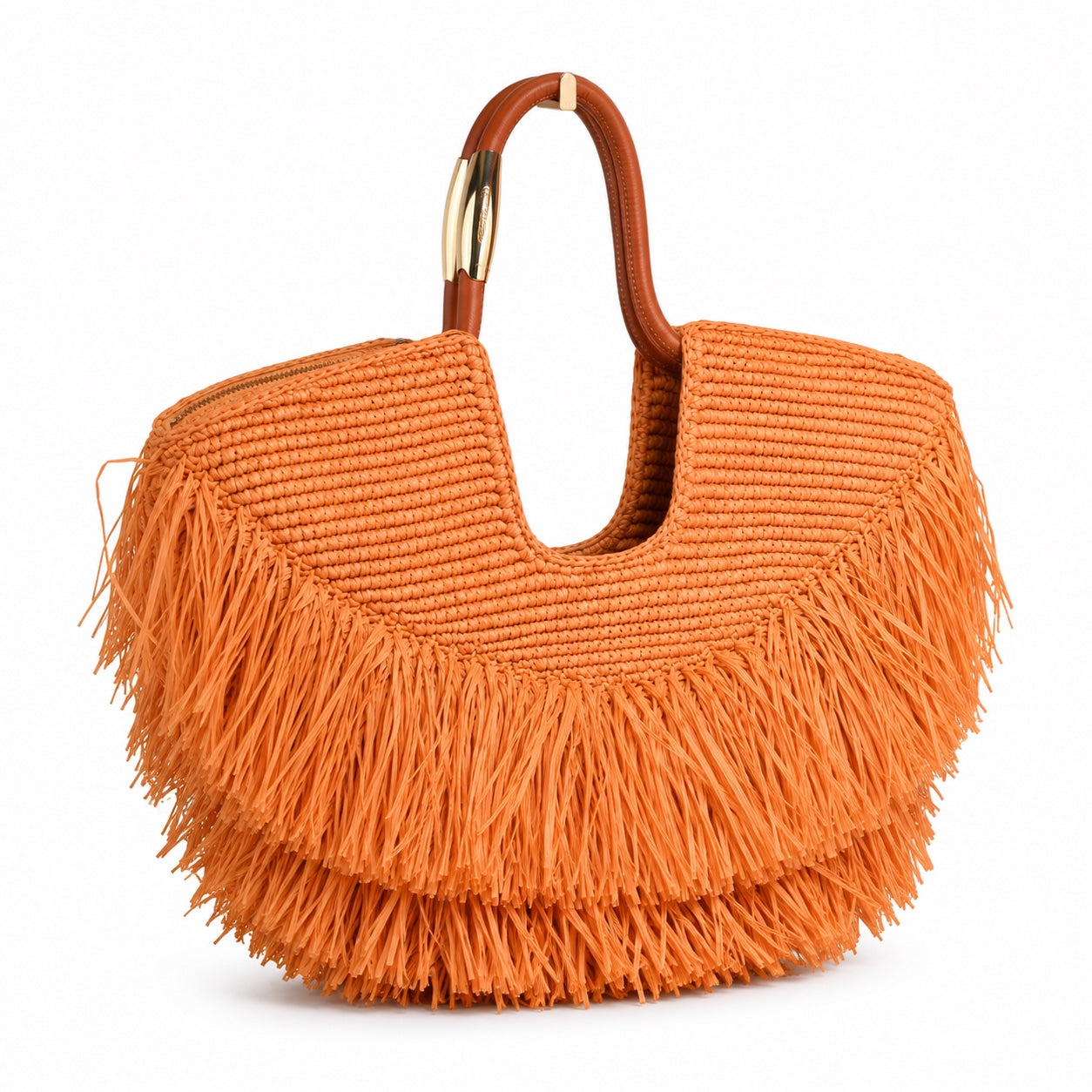 Astypalea - Straw Tote Bag, three-quarter front view